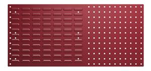 14025155.** Bott cubio Combination panel 990mm wde x 457mm high. 1/2 perforated (square hole) panel for use with tool hooks and 1/2 louvre panel for use with plastic containers....